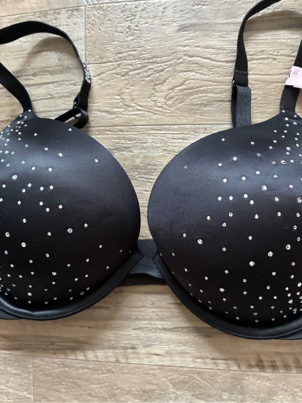 Victoria Secret Rhinestone Sparkle Bombshell Push Up Satin Bra - Picture 4 of 13